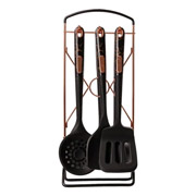 Набір кухонного приладдя на підставці 6 шт TS Kitchen YRUR5 чорний