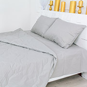 Детский летний спальный комплект 2416 Eco-Soft 16-5703 Light Gray одеяло, простынь и наволочки MirSon