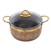 Каструля з кришкою 24 см 5 л Royal Stone Ti̇gereye Gold Brioni 764-047