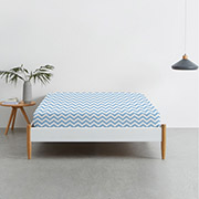 Простирадло на гумці Blue Zigzag ранфорс Cosas