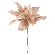 Квітка декоративна 40 см Пуансеттія Novogod'ko 973966 шампань