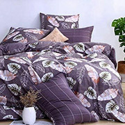 Постільна білизна Листочки фіолетові 100618 бязь-люкс Selena