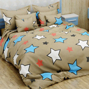 Комплект постільної білизни Selena Зірки різнокольорові 100362