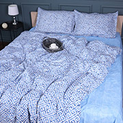 Постільна білизна 00-5 Geometry Blue поплін MirSon