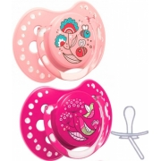 Пустушка силіконова динамічна Folky Girl 0-3 міс. (2 шт.) Lovi 22 / 841girl