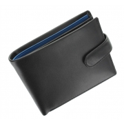 Мужской кожаный кошелек Visconti PM-100 Vincent black cobalt