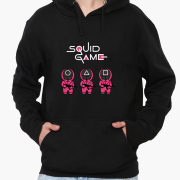 Худі чоловічий Гра в кальмари Squid Game MobiPrint 9225-3376 чорний