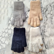 Рукавички жіночі в'язані подвійні із сенсором Калина Стиль 5-69