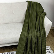 Плед в'язаний Happy fall Kosa Прованс оливковий