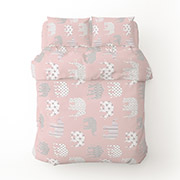 Постельное белье Слоны бязь Home Line розовый