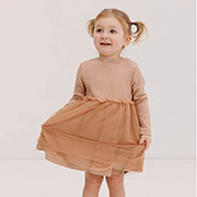 Сукня ПЛ399 трикотаж-рубчик Бембі G00-бежевий