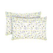 Набір із двох наволочок Котики бязь Home Line сіро-жовтий