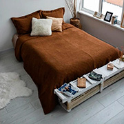 Жакардове покривало з наволочками Arya Diamond V216 коричневе