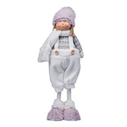 Интерьерная текстильная фигурка Девочка новогодняя YES! Fun 973606 50 см пурпурная