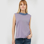 Жіночий топ із шифоном Прованс темно-бузковий