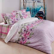 Постільна білизна Majoli ранфорс Sierra V4 fusya