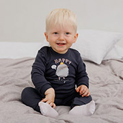 Комбінезон-чоловічок для хлопчика КБ201 інтерлок Bembi Y0D-чорний - Фото №2