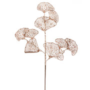 Ветка декоративная 62 см Лист Гинкго YES! Fun 973881 золото глиттер