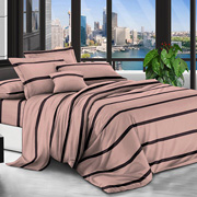 Постільна білизна Смужки Pink полікоттон Selena 600275