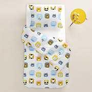 Постільна білизна в дитяче ліжечко Color Animals White ранфорс Cosas