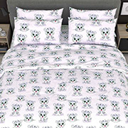 Подростковое постельное белье Леопардики 101432 бязь-люкс Selena простынь на резинке