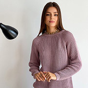 Джемпер в'язаний Cotton рожевий Art Knit Прованс