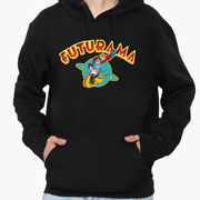 Худі жіночий Бендер Філіп Дж. Фрай та Ліла Футурама MobiPrint 8921-2869 чорний