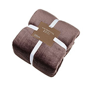 Флісовий однотонний плед Темний шоколад Home Line