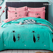 Комплект постільної білизни Selena Коти Єгипетські комбі 100440