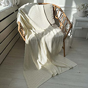 Плед в'язаний Cotton Прованс молочний