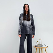 Худі жіноче в'язане Vibe Cotton Art Knit графіт