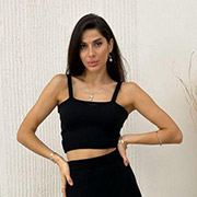 Топ в'язаний жіночий прямий Joy Art Knit чорний