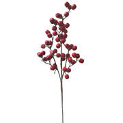 Ветка декоративная 48 см Красные ягоды Yes! Fun 974997 заснеженная