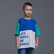 Футболка для хлопчика ФБ981 супрем Бембі 810-синій-білий