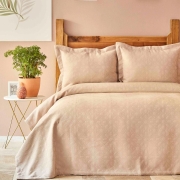 Покривало з наволочкою Back To Basic pudra Karaca Home пудра