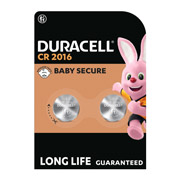 Спеціалізована літієва батарейка Duracell 2016 3V, DL2016/CR2016, 2 шт 5000394045736