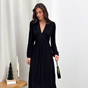 В'язане плаття міді Nataly Art Knit чорний