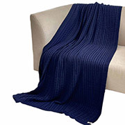 Плед в'язаний бавовняний Exclusive Nature Прованс синій