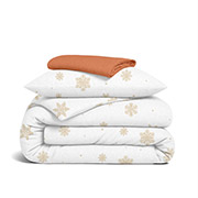 Постільна білизна в дитяче ліжечко Snowflakes Gold CS1 фланель Cosas простирадло на гумці