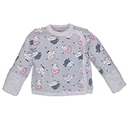 Сорочечка для дівчинки 0902253кчш футер Татошка сірий з принтом