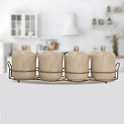 Набір для спецій Geometry Beige 5 предметів Maestro MR-20004-04CS