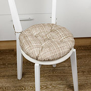 Круглая подушка на стул Тереза Клеточка Прованс