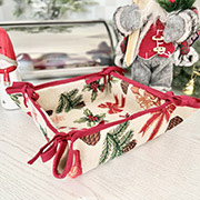 Гобеленова новорічна корзинка-хлібниця Sparkle LiMaSo