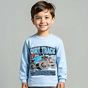 Джемпер для хлопчика 4226304тре футер з підчосом Татошка блакитний