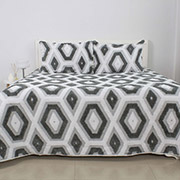 Покривало Boho ТЕП сірий ромб