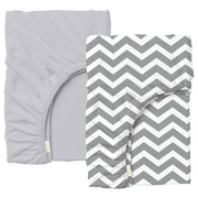 Дитячий набір з 2 простирадл на гумці Grey - Zig grey Cosas