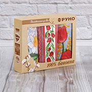 Набір кухонних вафельних рушників Весняні квіти Руно 3 шт