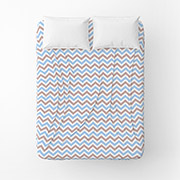 Простирадло Зигзаг бязь Home Line блакитно-коричневий