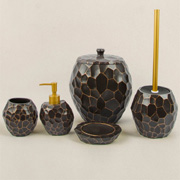 Комплект у ванну кімнату Irya Jayla kahverengi 5 предметів кави