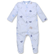 Комбінезон-чоловічок 1533206гвд інтерлок Татошка блакитний із принтом